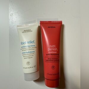 Aveda foot relief and hair conditioner